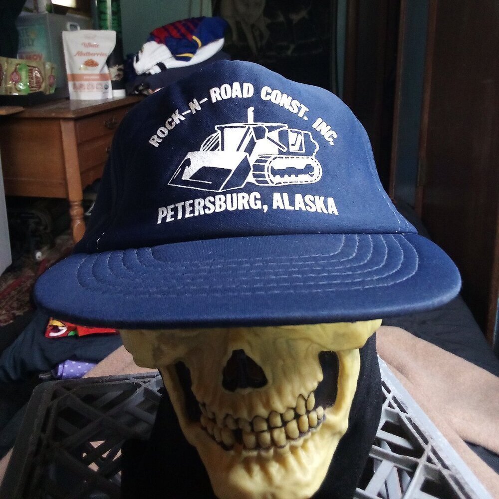 Vintage Rock-n-Road Construction Alaska Snap Trucker Hat